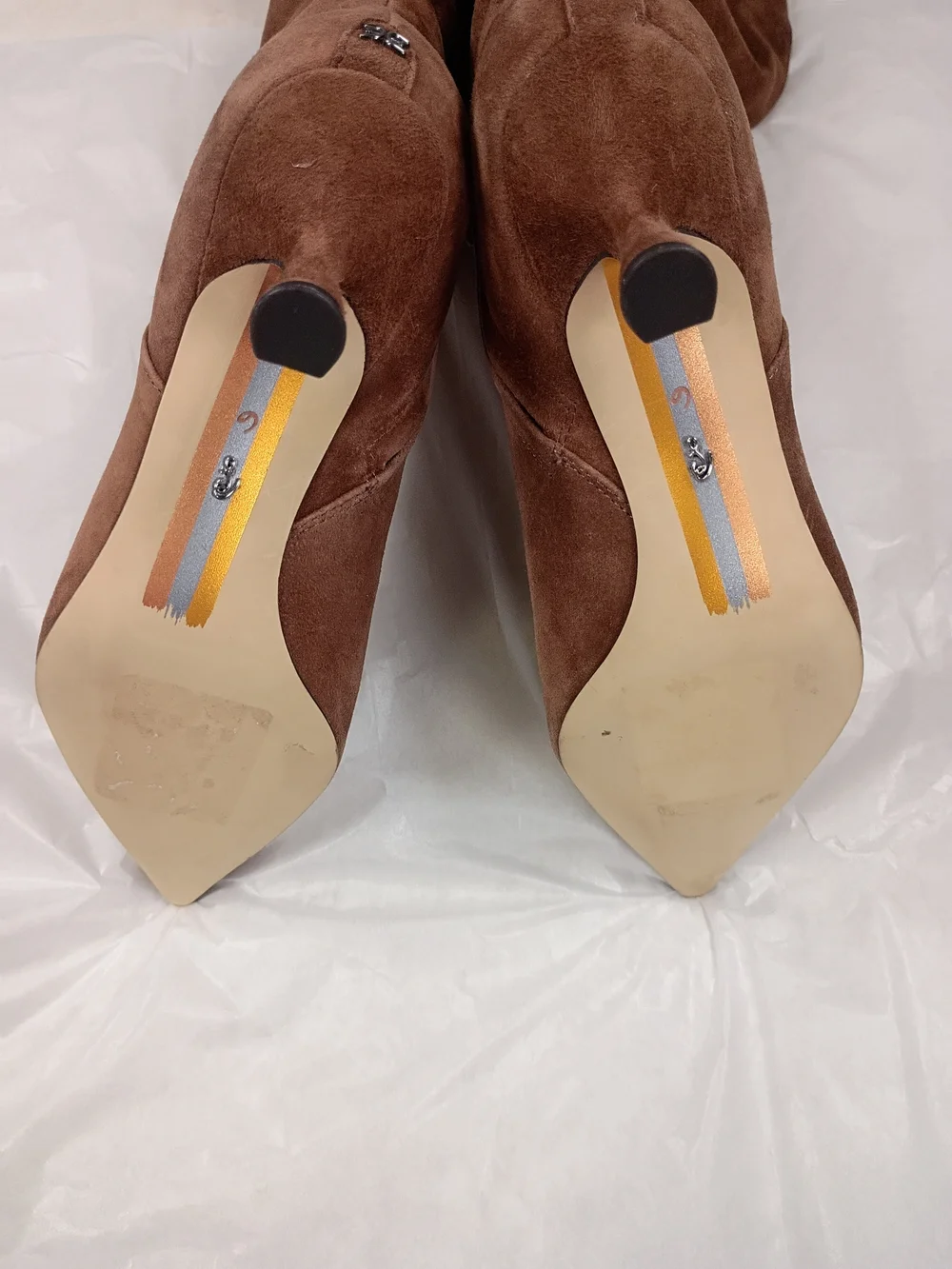 Sam Edelman Taylin Brown Suede Over-the-Knee Pointed Toe Boots Size 6 NWOB
